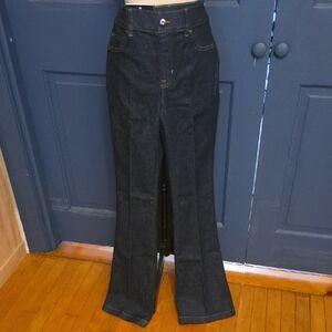 NWT SPANX Everywear Indigo Flare Pull On Denim Tag Sz Small Like Sz 6/8 Or 30